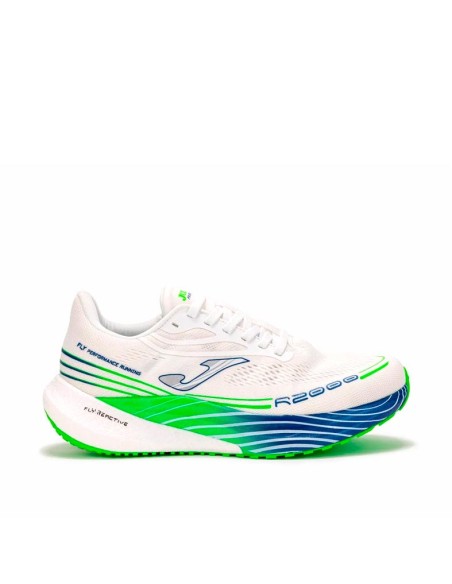 Zapatillas running Joma R2000 blanco verde hombre vista lateral