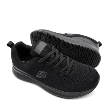 Zapatillas de trabajo negras hombre con Memory Foam