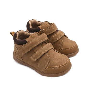 Botín Bubble Kids camel bebé niño con puntera reforzada