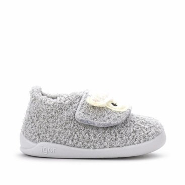 Zapatilla casa Igor barefoot Homie Oveja gris vista lateral