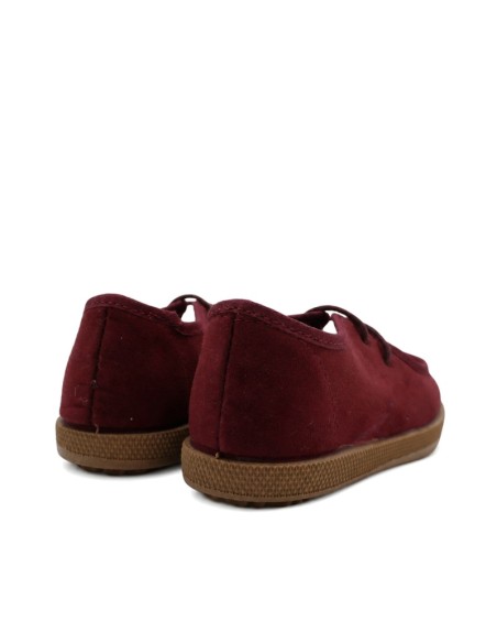 Vista trasera de zapato Wallabee burdeos Condiz