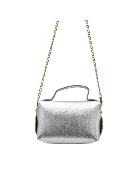Bolso pequeño plata para noche y fiesta