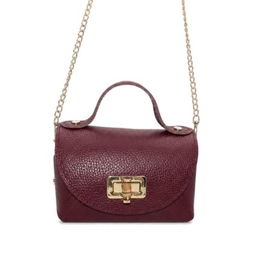 Bolso pequeño burdeos para diario y noche