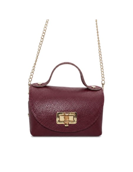 Bolso pequeño burdeos para diario y noche