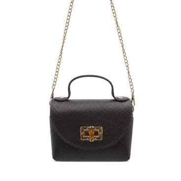 Bolso pequeño marrón chocolate vista frontal