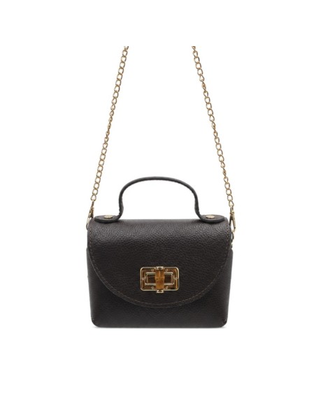 Bolso pequeño marrón chocolate vista frontal