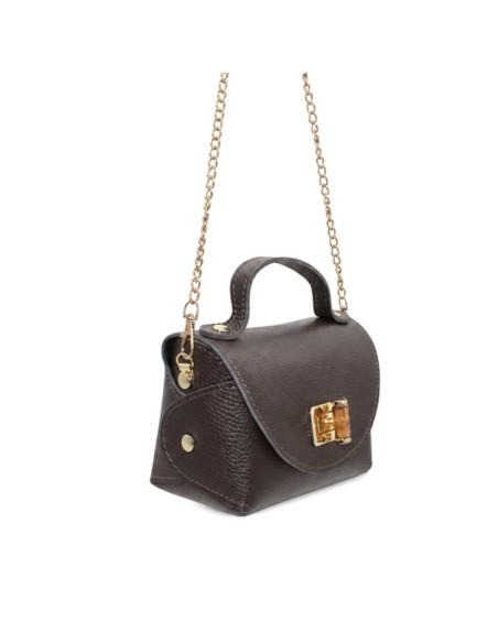 Bolso pequeño marron chocolate de piel