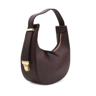 Bolso media luna burdeos fabricado en Italia