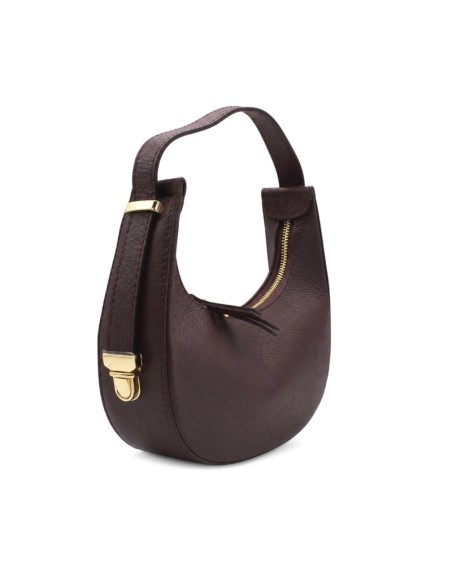 Bolso media luna burdeos fabricado en Italia