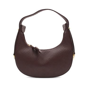Bolso hobo burdeos pequeño con asa corta