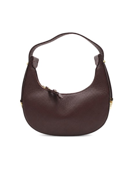 Bolso hobo burdeos pequeño con asa corta