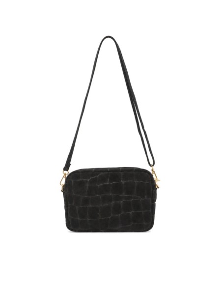 Bolso pequeño negro rectangular con asa larga