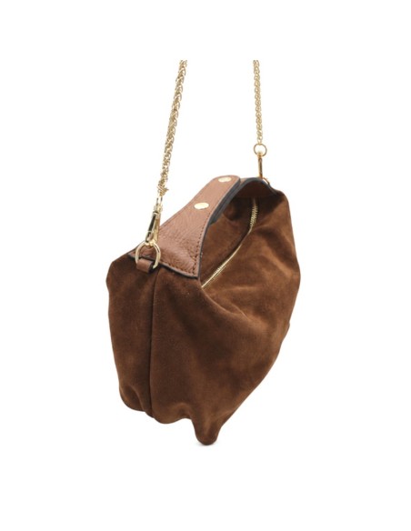Bolso hobo camel blando con asa corta