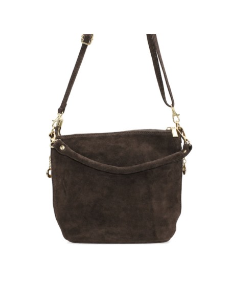 Bolso bandolera serraje marrón Lúa