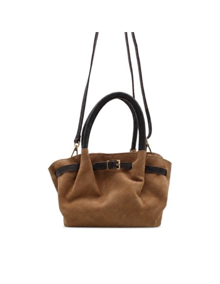 Bolso de hombro serraje camel