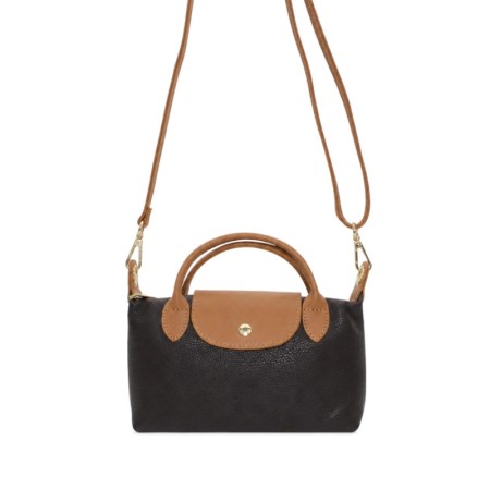 Bolso mini Camila negro y camel