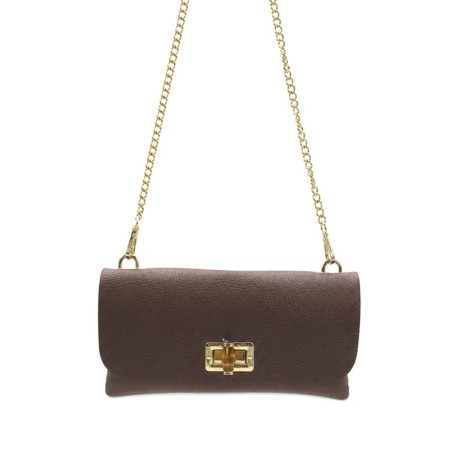 Bolso cartera marrón de piel bamboo chic