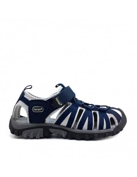 Sandalia de trekking mujer Huran azul marino vista lateral