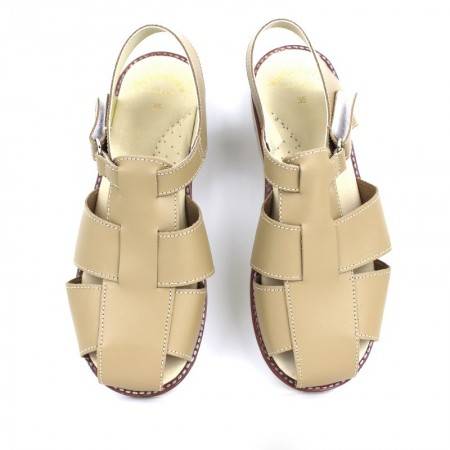 SANDALIA PIEL niño velcro ARENA