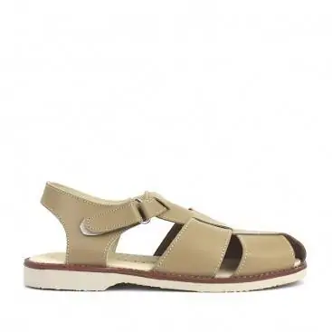 SANDALIA PIEL niño velcro ARENA