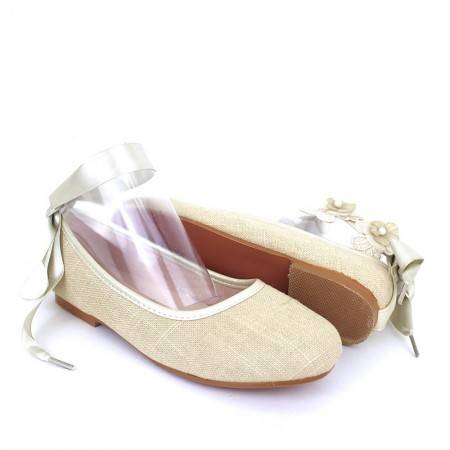 BAILARINA manoletinas vestir niña comunión BEIGE