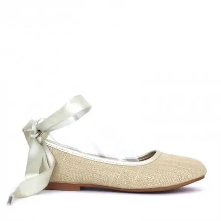 BAILARINA manoletinas vestir niña comunión BEIGE