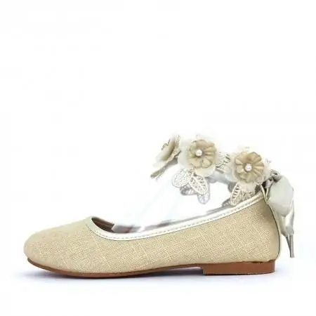 BAILARINA manoletinas vestir niña comunión BEIGE