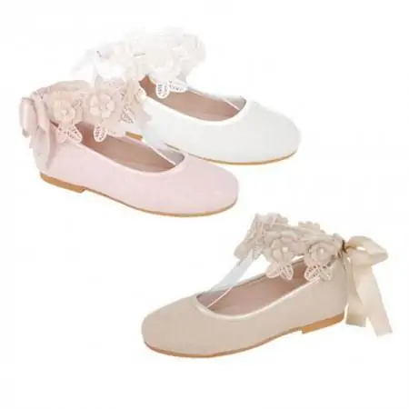 BAILARINA manoletinas vestir niña comunión BEIGE