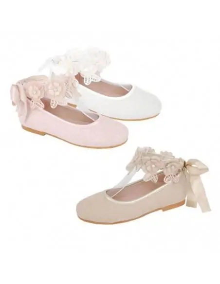 BAILARINA manoletinas vestir niña comunión BEIGE