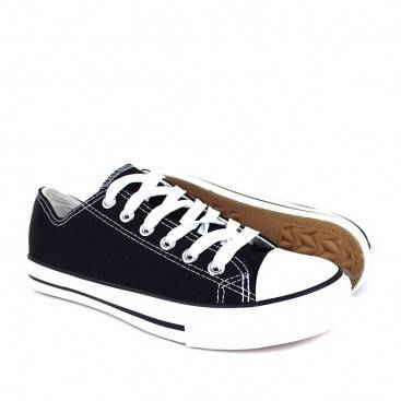 ZAPATILLA ESTILO CONVERSE NEGRO Y BLANCO