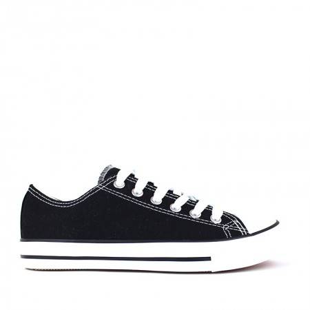 ZAPATILLA ESTILO CONVERSE NEGRO Y BLANCO