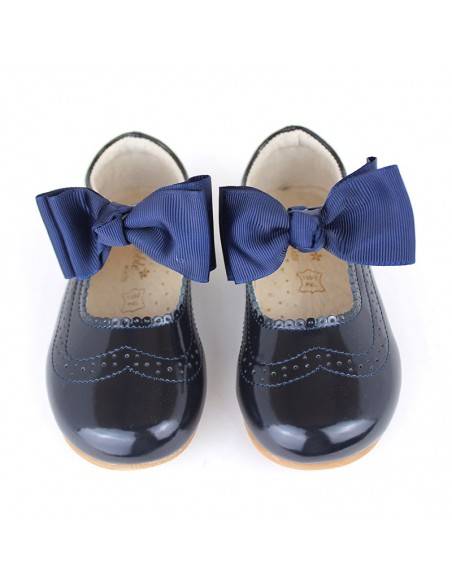 MERCEDITAS CHAROL AZUL MARINO DE NIÑA BARATAS