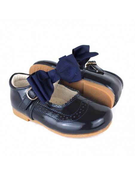 MERCEDITAS CHAROL AZUL MARINO DE NIÑA BARATAS