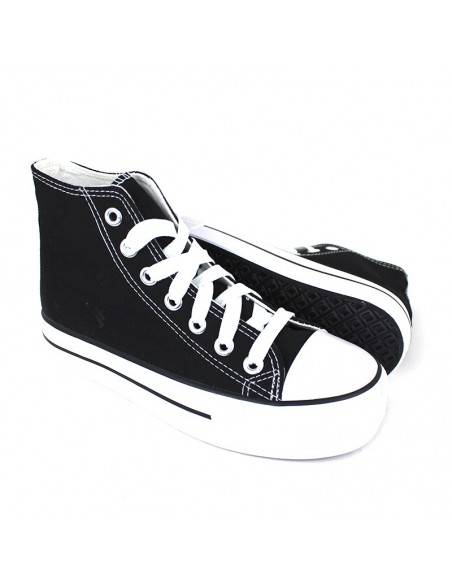 zapatillas lona altas mujer​