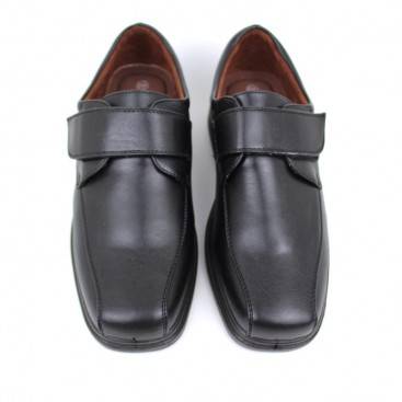 zapatos de hombre con velcro negros camarero baratos