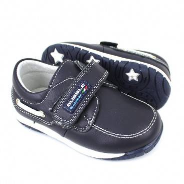 nauticos de niño azul marino con velcro de piel