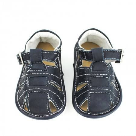 CANGREJERA BEBE AZUL MARINO PIEL