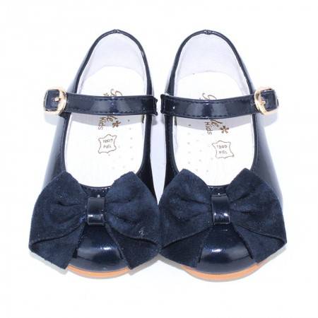 zapatos niña charol azul marino