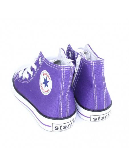 BOTINES DE LONA PARA NIÑOS MORADOS