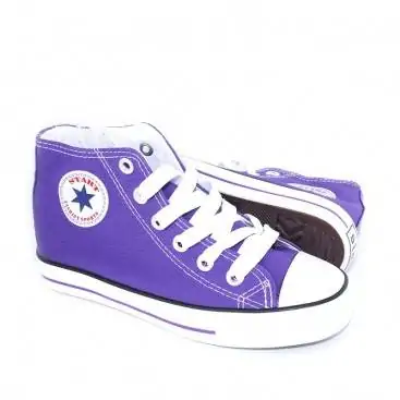 BOTINES DE LONA PARA NIÑOS MORADOS