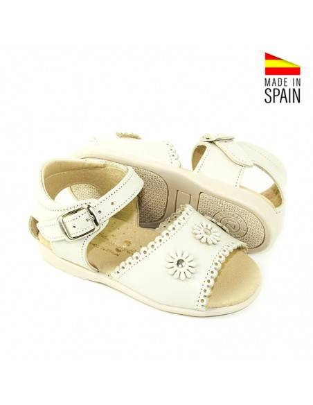SANDALIAS BEBE PIEL BEIGE
