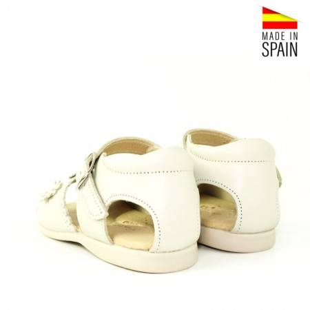 SANDALIAS BEBE PIEL BEIGE