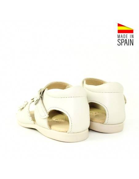 SANDALIAS BEBE PIEL BEIGE