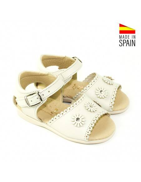 SANDALIAS BEBE PIEL BEIGE