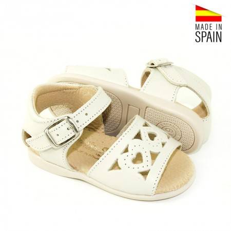 SANDALIA CORAZÓN BEBE BEIGE