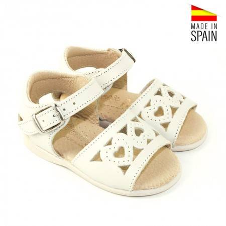 SANDALIA CORAZÓN BEBE BEIGE