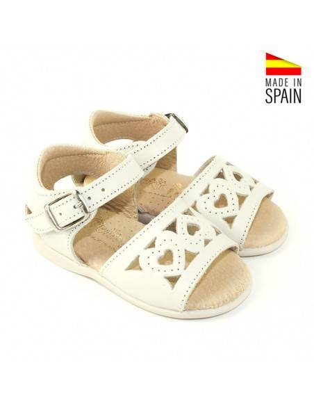 SANDALIA CORAZÓN BEBE BEIGE