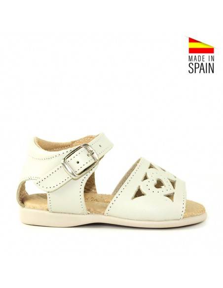 SANDALIA CORAZÓN BEBE BEIGE