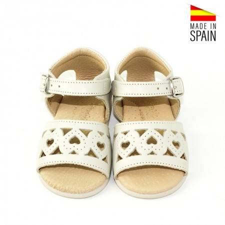 SANDALIA CORAZÓN BEBE BEIGE