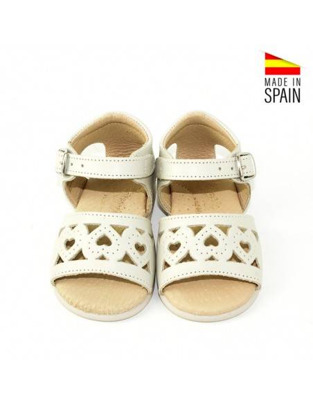 SANDALIA CORAZÓN BEBE BEIGE
